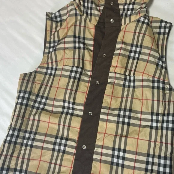 Burberry Tan and Black Checkered Vest - Picture 5 of 8